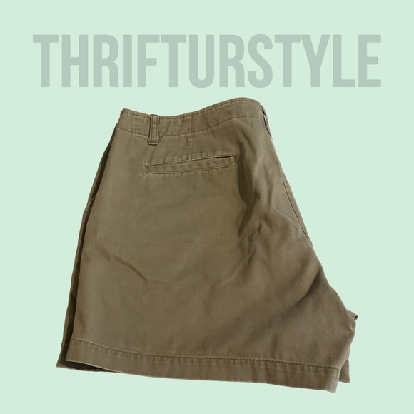 Tommy Hilfiger Chino‎ Shorts Women's Khaki Beige Flat Front Casual 14 - Picture 3 of 8
